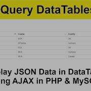 04 How To Display JSON Data In DataTable Using AJAX In PHP And MySQL With Source Code