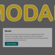 Modal HTML CSS Javascript