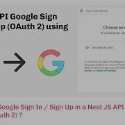 Nest JS API Google Sign In Sign Up OAuth 2 Using Firebase