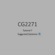 CG2271 Tutorial 7