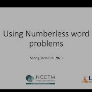 Using Numberless Word Problems