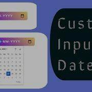 Simple Custom Input Date With HTML And CSS