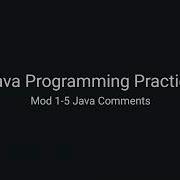 Java Practice Examples Module 1 5 Creating Comments In Java