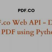 PDF Co Web API DOC To PDF Using Python