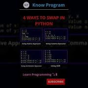 4 Ways To Swap In Python Shorts Python Knowprogram