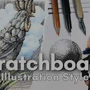 Scratchboard Engraving Illustration Style With Pen And Ink Beginner Tutorial