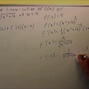 Two Examples Finding The Linearization At A Certain X Value