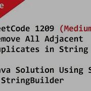 LeetCode 1209 Remove All Adjacent Duplicates In String II Java Solution Using Stack