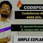 A Special Permutation B Unique Bid Auction Codeforces Round 686 Div 3