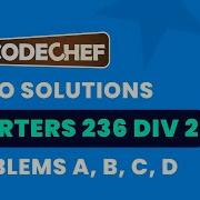 CodeChef Starters 236 Видеорешения от A до D Автор Хариом Сингх TLE Eliminators