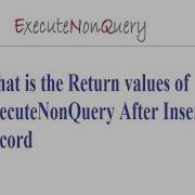 Return Value Of Execute Non Query After Inserting Asp Net