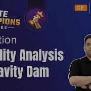 Stability Analysis Of Gravity Dam Irrigation Engineering GATE 2023 Civil Engineering CE Exam