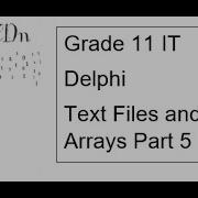 Grade 11 IT Text Files And Arrays Part 5 Sorting