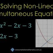 Solving Non Linear Simultaneous Equations Line And Parabola