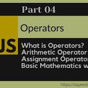 JavaScript Bangla Tutorial Part 04 Latest 2021 JavaScript For Beginners Operators