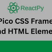 ReactPy Tutorial Add Pico CSS Framework