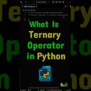 What Is The Ternary Operator In Python Python Coding Programming