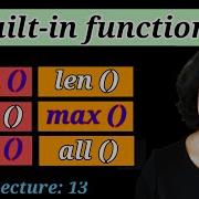 Python Lect 13 Inbuilt Functions In Python