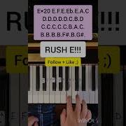 EASIEST RUSH E Piano Tutorial Letters