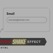 Input Error Shake Effect Using CSS And HTML Login Form Design Input Field Animation