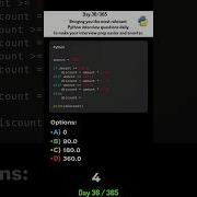 Python Interview Question Daily Coding Quiz Shorts Day 36 Video 1