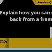 Explain How You Can Switch Back From A Frame Selenium Interview Question 539