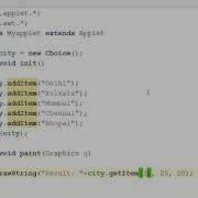 Choice In Java Applet Hindi