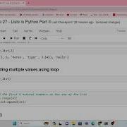 Mega Video Lecture 27 Lists In Python Part II