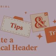 How To Create A Vertical Header Advanced