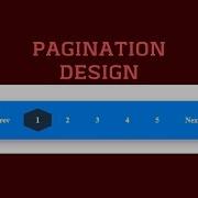 Awesome Pagination Design Using Only HTML CSS