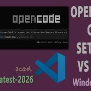 Opencode Cli Setup In VS Code On Windows 11 2026