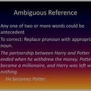 Clear Reference Ambiguous References