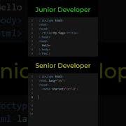 Junior Developer Vs Senior Developer Part 2 Programming Coding Html