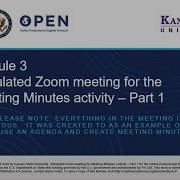 Module 3 Simulated Zoom Meeting For The Meeting Minutes Activity Part 1