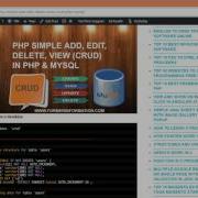 PHP SIMPLE ADD EDIT DELETE VIEW CRUD IN PHP MYSQL