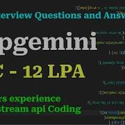 13 Capgemini Interview Java8 Stream APIs Coding Question Answers