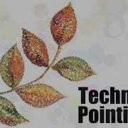Autumn Twig With Leaves Technique Pointillism Gouache IOTN Speed Painting