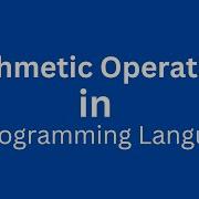 Arithmetic Operations In C Programming Language