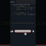 Hourglass Pattern Using Python Shorts Viral Coding Youtubeshorts Shortvideo