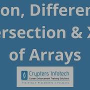 JavaScript How To Find The Union Intersection Difference XOR Of Arrays Crypters Infotech