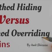 C Net 004 Method Hiding Vs Method Overriding