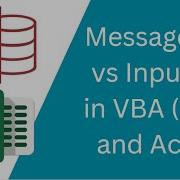 Message Box Vs Input Box In VBA