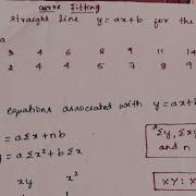 Easily Form The Straight Line Equation Y Ax B Example Problem 1 Curve Fitting
