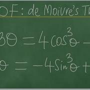 Proof Cos3 Theta And Sin3 Theta Using De Moivre S Theorem