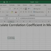 How To Calculate Correlation Coefficient In Microsoft Excel