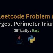 LeetCode Daily 976 Largest Perimeter Triangle Easy