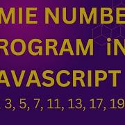 Prime Number Program In Javascript In Hindi
