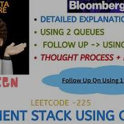 Implement Stack Using Queues Full Thought Process BLOOMBERG Leetcode 225 Live Code