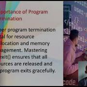 Program Early Ending With Sys Exit