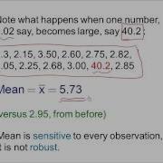 Week 1 ROBUSTNESS OF THE MEAN